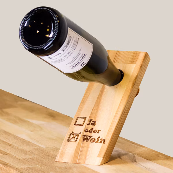 Weinflaschenhalter "Ja oder Wein"